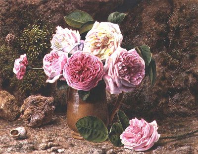 Rosas (aguarela e guache) de John Sherrin