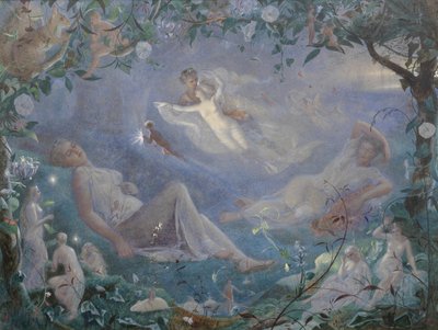 Cena de Sonho de uma noite de verão, 1873. de John Simmons