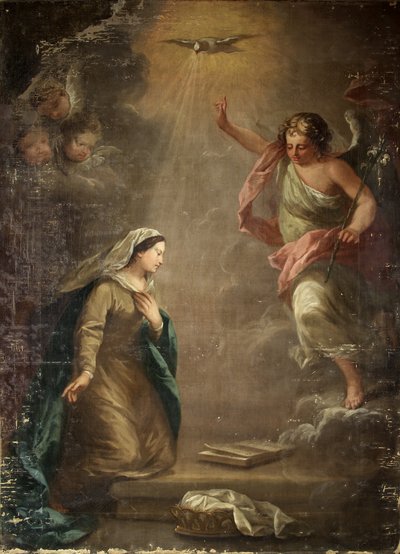 A Anunciação (óleo sobre tela) de John Simmons