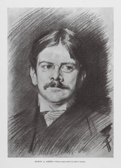 Edwin A Abbey (gravura) de John Singer (after) Sargent