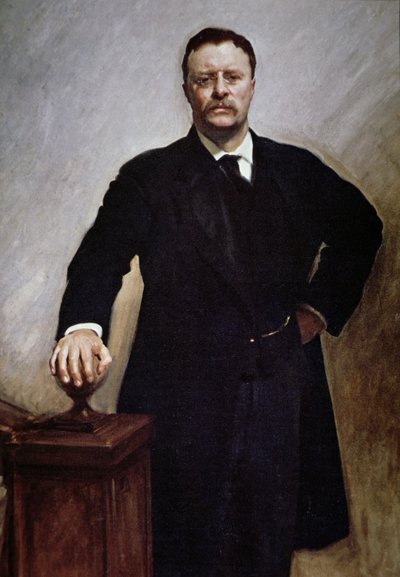 Theodore Roosevelt (cor litho) de John Singer (after) Sargent