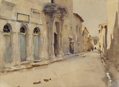 Uma rua na Espanha, c1880s de John Singer Sargent