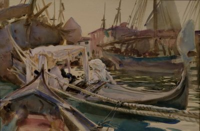 Ao desenhar na Giudecca de John Singer Sargent
