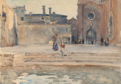 Campo dei Frari, Veneza, c. 1880. de John Singer Sargent