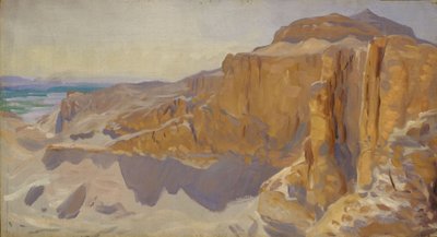 Penhascos em Deir el Bahri, Egito, 1890-91 de John Singer Sargent