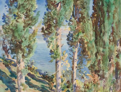 Corfu: Ciprestes de John Singer Sargent