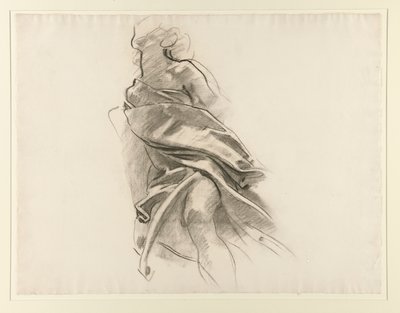 Detalhe do Drapery [Estudo Crayon nº 5.14] de John Singer Sargent