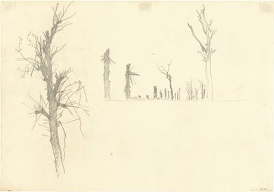 Devastated Trees [verso], 1918. de John Singer Sargent