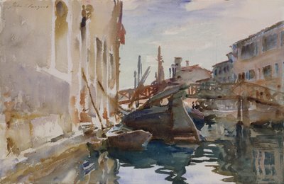 Giudecca, c.1913 (wc e grafite em papel branco) de John Singer Sargent