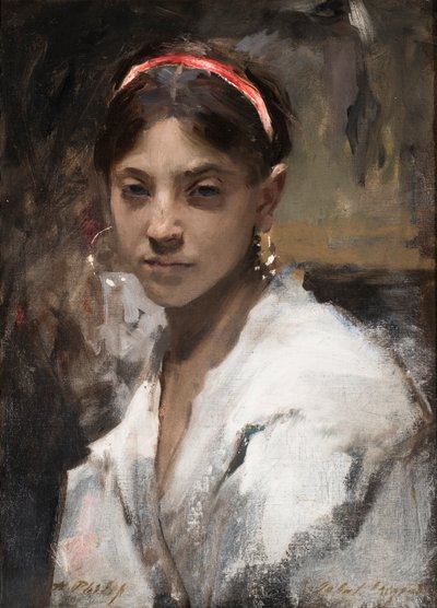 Cabeça de uma menina de Capri, 1878 de John Singer Sargent