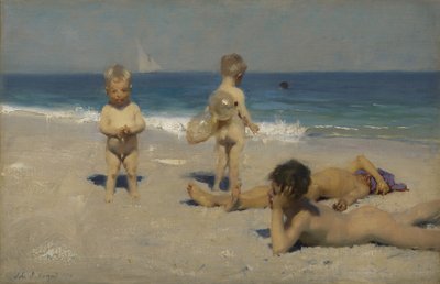 Crianças Neopolitan tomando banho, 1879 de John Singer Sargent