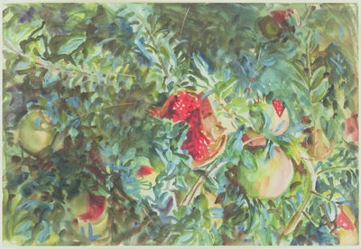 Romãs, 1908 (wc sobre lápis sobre papel) de John Singer Sargent