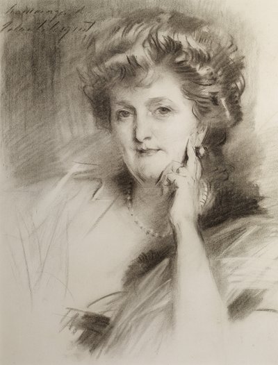 Retrato de uma mulher, depois de 1900 (giz em papel de wove) de John Singer Sargent