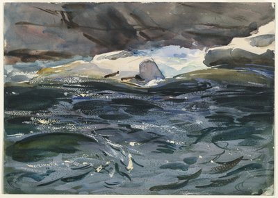 Rio do Salmão, 1901 (wc e grafite opaco e translúcido) de John Singer Sargent