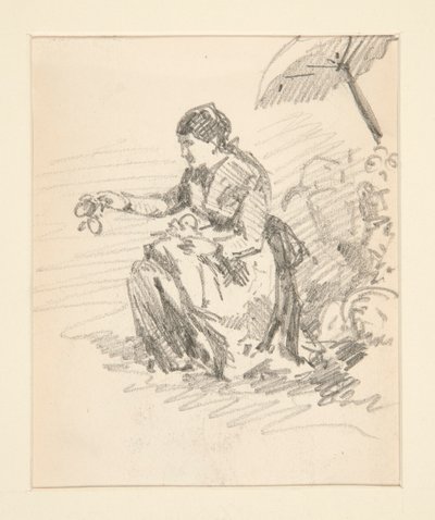 Figura sentada de uma mulher de John Singer Sargent