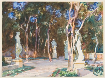 Caminhos obscuros, Vizcaya (wc sobre grafite no papel) de John Singer Sargent