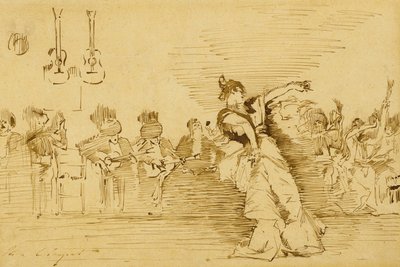 Esboço após &39;El Jaleo&39; de John Singer Sargent
