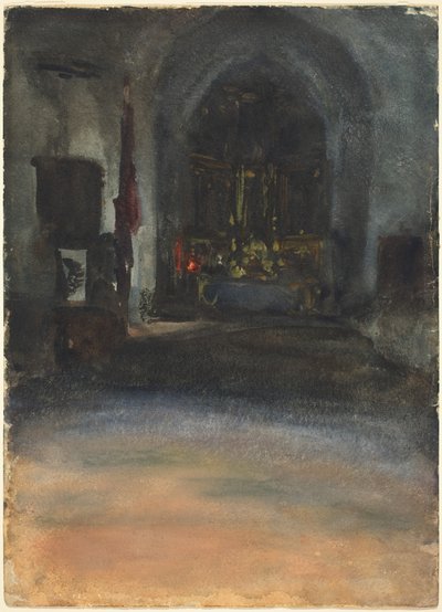 Interior da Igreja Espanhola, c. 1880. de John Singer Sargent