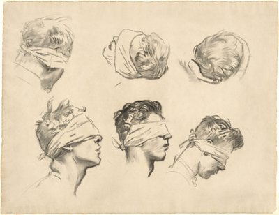 Estudos para "Gaseificado" de John Singer Sargent