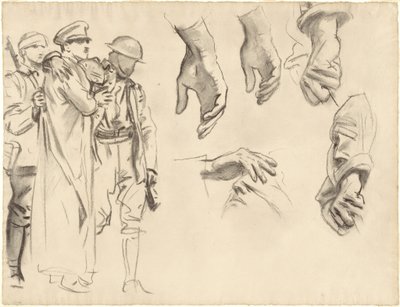 Estudos para "Gaseificado" de John Singer Sargent