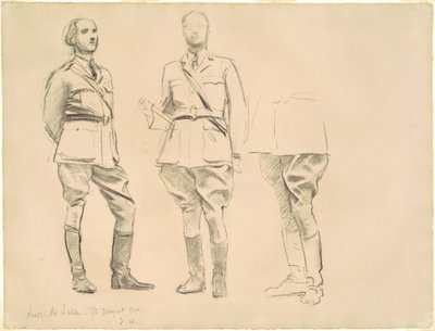 Estudos para "Oficiais Gerais da Primeira Guerra Mundial" de John Singer Sargent