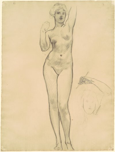 Estudos de Afrodite para Afrodite e Eros, 1919-1920. de John Singer Sargent