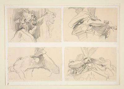 Estudos de Cellini de John Singer Sargent