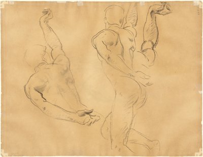 Estudos de nus masculinos [verso] de John Singer Sargent