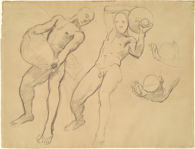 Estudos de Notus para os ventos, 1922-1925. de John Singer Sargent
