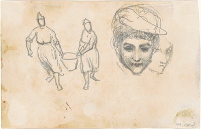 Estudos dos Camponeses [verso], 1870-1872. de John Singer Sargent