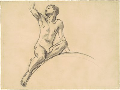 Estudo para Figura acima Música, 1919-1920. de John Singer Sargent