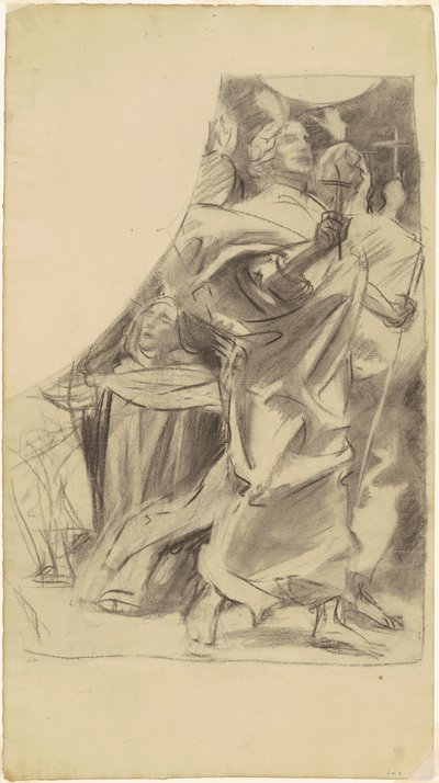 Estudo para "Triunfo da Religião" de John Singer Sargent