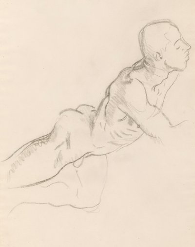 Estudo de Eros para Eros e Psyche, decoração em relevo, Rotunda, Museum of Fine Arts, Boston de John Singer Sargent