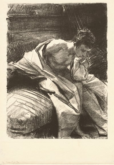 Estudo de um homem sentado, 1895. de John Singer Sargent