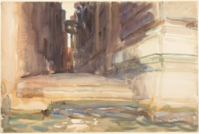 A Calle della Rosa com o Monte di Pietà, Veneza de John Singer Sargent