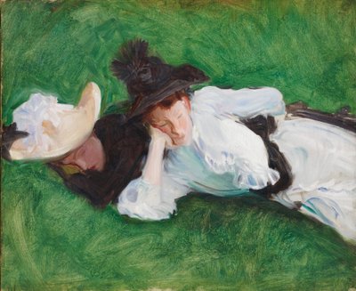 Duas meninas em um gramado, 1889 de John Singer Sargent