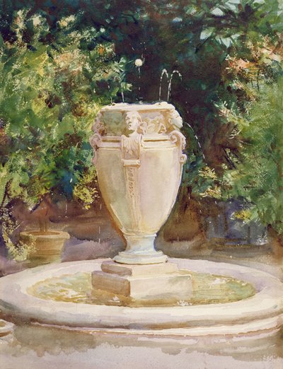 Fonte de Vaso, Pocantico de John Singer Sargent