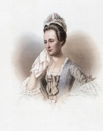Dorothy Quincy Hancock Scott, Dorothy Quincy, Retrato (gravura a cores) de John Singleton (after) Copley