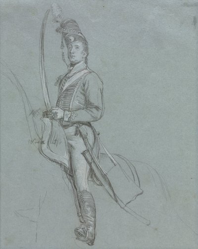Um oficial hussardo a cavalo, 1812. de John Singleton Copley