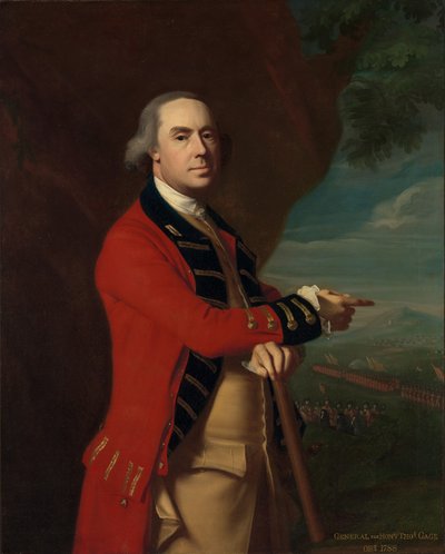 Retrato do General Thomas Gage, c.1768 (óleo sobre tela montado em masonite) de John Singleton Copley