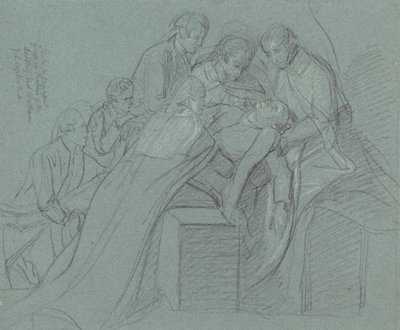 Estudo para o Grupo Central na "Morte do Conde de Chatham" de John Singleton Copley