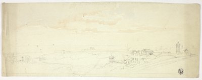 Vista panorâmica da cidade à beira-mar de John Skinner Prout