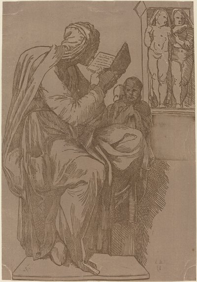 Uma leitura de sibila de John Skippe after Michelangelo