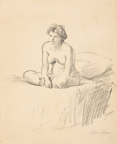 Nu sentado de John French Sloan