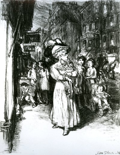 Sexta Avenida e Rua 30 de John French Sloan