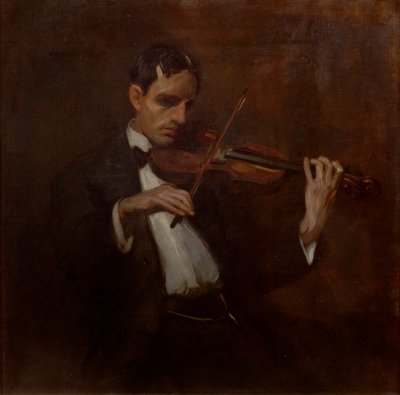 Violinista - Will Bradner (óleo sobre tela) de John French Sloan