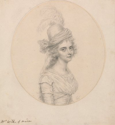 Retrato da Sra. Wilks de Madras de John Smart