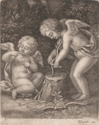 Cupidos a experimentar um arco de John Smith