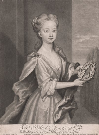 Sua Alteza Princesa Ann, Filha mais velha de sua Alteza Real George Prince of Wales, 1720 de John Smith