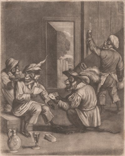 Macacos a jogar às cartas de John Smith